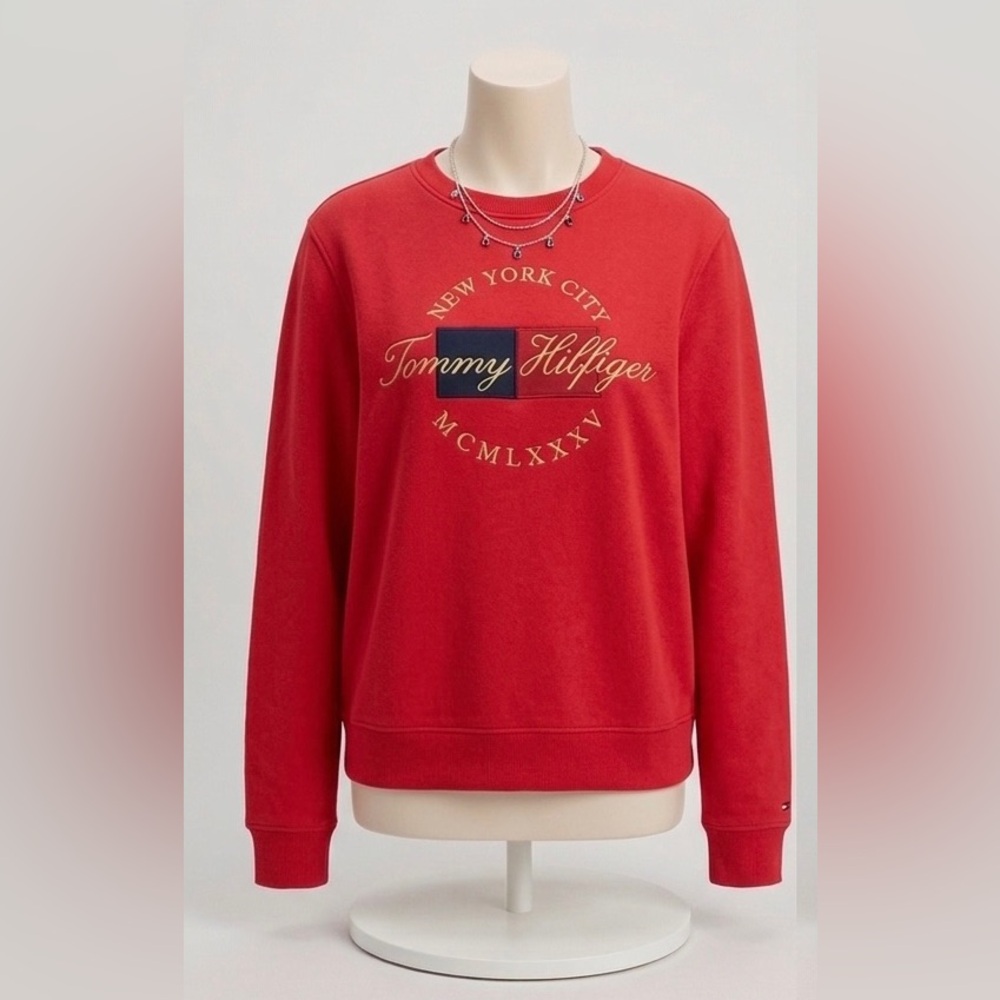 Tommy Hilfiger Red Crewneck Sweater